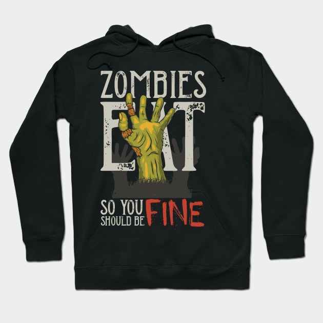 Zombie Hand Hoodie by FUNNYTIMES